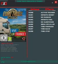 Euro Truck Simulator 2: Vive la France! — трейнер для версии 1.26.2s (+8) FutureX [64-bit]