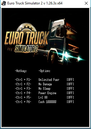 Euro Truck Simulator 2 — трейнер для версии 1.26.3s (+6) LIRW [64-bit]