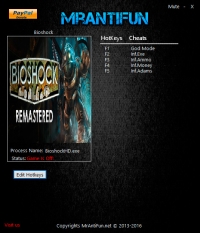 BioShock Remastered — трейнер для версии 1.0.122283 (+5) MrAntiFun