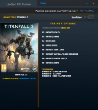 Titanfall 2 — трейнер для версии 2.0.1.1 (+10) LinGon