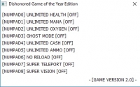 Dishonored: Game of the Year Edition — трейнер для версии 2.0 (+9) LIRW