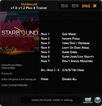Starbound — трейнер для версии 1.2 (+8) FLiNG [64-bit]
