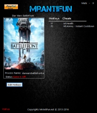 Star Wars: Battlefront — трейнер для версии 1.7.64833 (+3) MrAntiFun