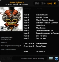 Street Fighter 5 — трейнер для версии 2.0 (+12) FLiNG