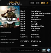 Sniper Elite 4 — трейнер для версии 1.0 (+13) FLiNG