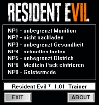 Resident Evil 7: Biohazard — трейнер для версии 1.01 (+7) dR.oLLe