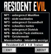 Resident Evil 7: Biohazard — трейнер для версии 1.0 (+8) dR.oLLe