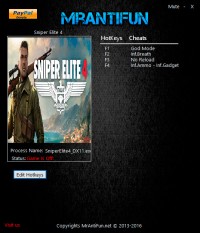 Sniper Elite 4 — трейнер для версии 1.0 (+5) MrAntiFun