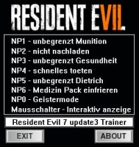 Resident Evil 7: Biohazard — трейнер для версии 1.03 (+8) dR.oLLe