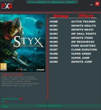 Styx: Shards of Darkness — трейнер для версии 1.02 (+10) FutureX