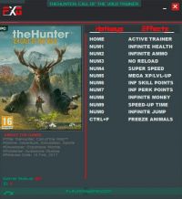 theHunter: Call of the Wild — трейнер для версии 1.3 (+11) FutureX