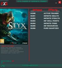 Styx: Shards of Darkness — трейнер для версии 1.02 (+6) FutureX