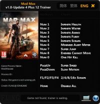 Mad Max — трейнер для версии u4 (+12) FLiNG