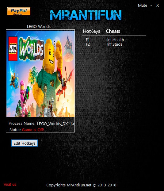 LEGO Worlds — трейнер для версии 1.0 (+2) MrAntiFun [DirectX 11]