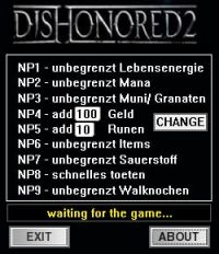 Dishonored 2 — трейнер для версии 1.77.5 (+9) dR.oLLe