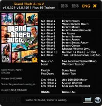 Grand Theft Auto 5 — трейнер для версии 1.0.1011 (+19) FLiNG