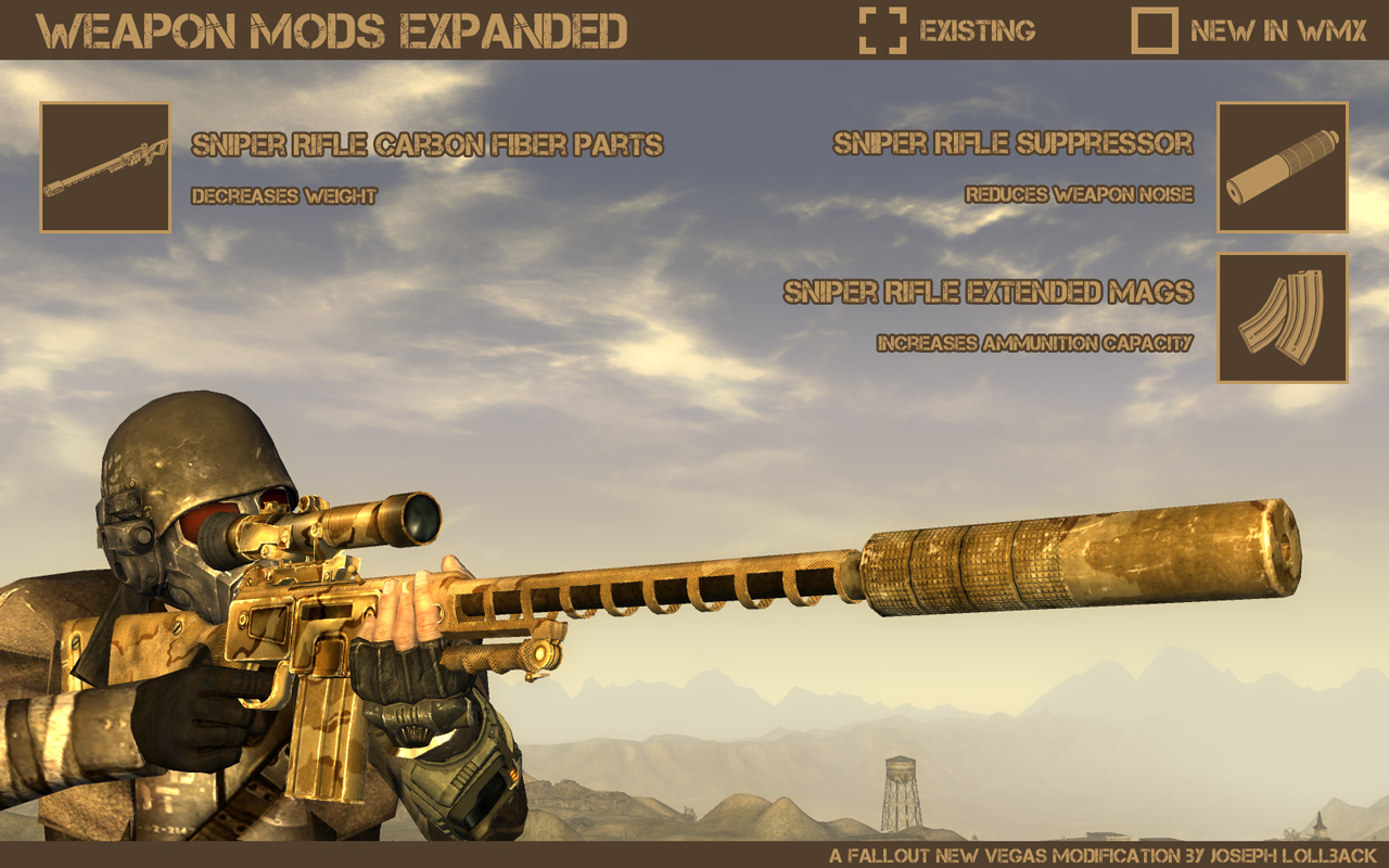 Weapon Mods Expanded - WMX/WMXUE — модификация для Fallout New Vegas — Моды