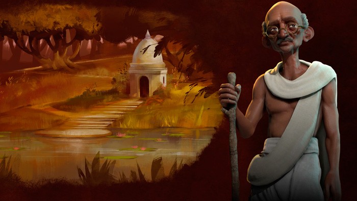 Ганди во главе Индии в Civilization VI
