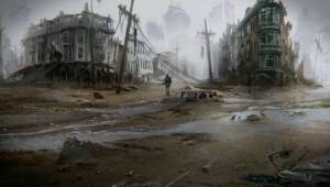 Разрушенный затопленный город — Арты Fallout 4