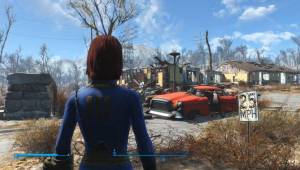 Главная героиня перед развалинами — Слитые скриншоты Fallout 4