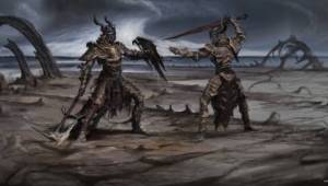 Сражение двух солдат на выжженой пустоши — Арты The Elder Scrolls V: Skyrim